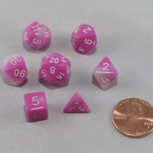 Dice Gemini Mini Pink Blossom Polyhedral Dice Set