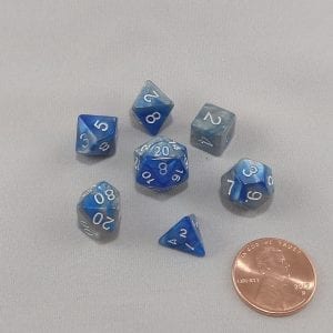 Dice Gemini Mini Steelblue Polyhedral Dice Set