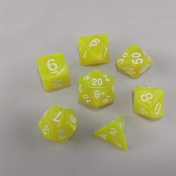 Dice Marbled Yellow with White Numbers Dice