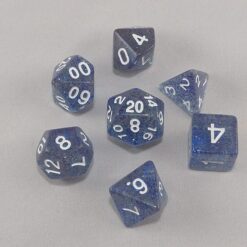 Dice Glitter Dark Blue Polyhedral Dice Set