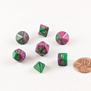 Dice Gemini Mini Wizard Jungle Polyhedral Dice Set