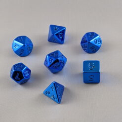 Dice Unpainted Raw Plated Glossy Blue Dice