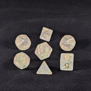 Dice Shimmery Rose-Golden Dice